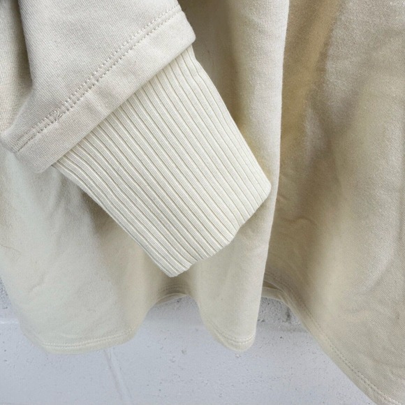 Marla Wynne Lounge Cream Long Sleeve V-Neck Pullover Sweatshirt Sz S - Picture 2 of 6